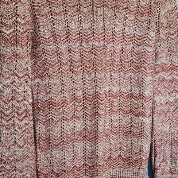 Sweater Project Red White Chevron Puff Wrist - S - Picture 4 of 7